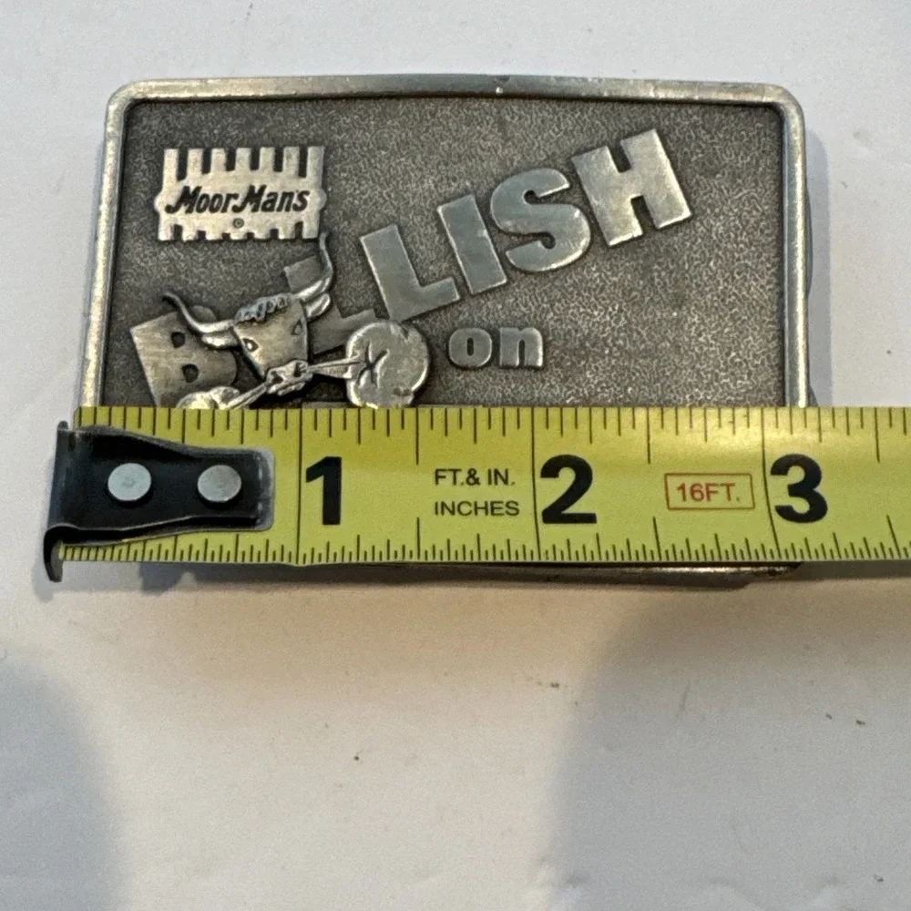 Vintage Belt Buckle Moor Mans Beef Products Iowa 1983 limited edition